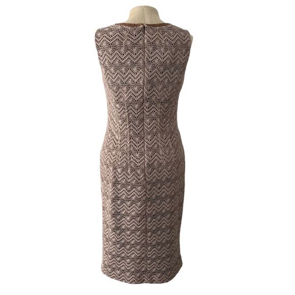 Anne Klein Tan Crocheted Sheath Career Dress Size 4 - Picture 4 of 5